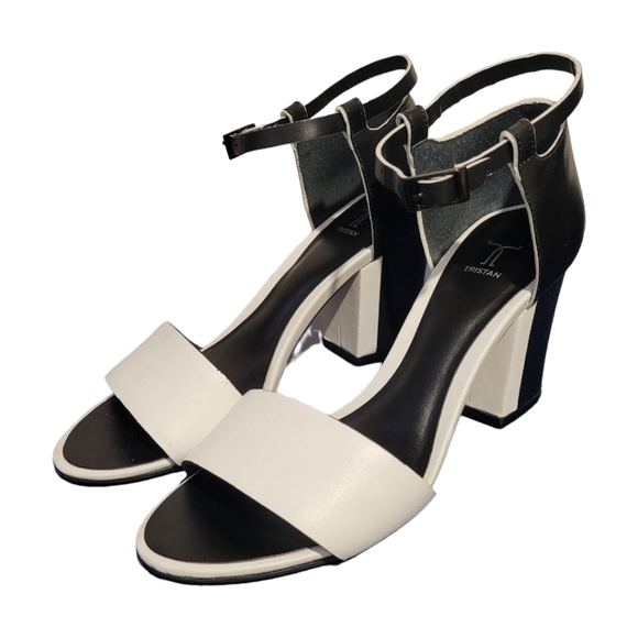 Tristan Black and White High Heels Women's US 8.5 - Picture 1 of 8